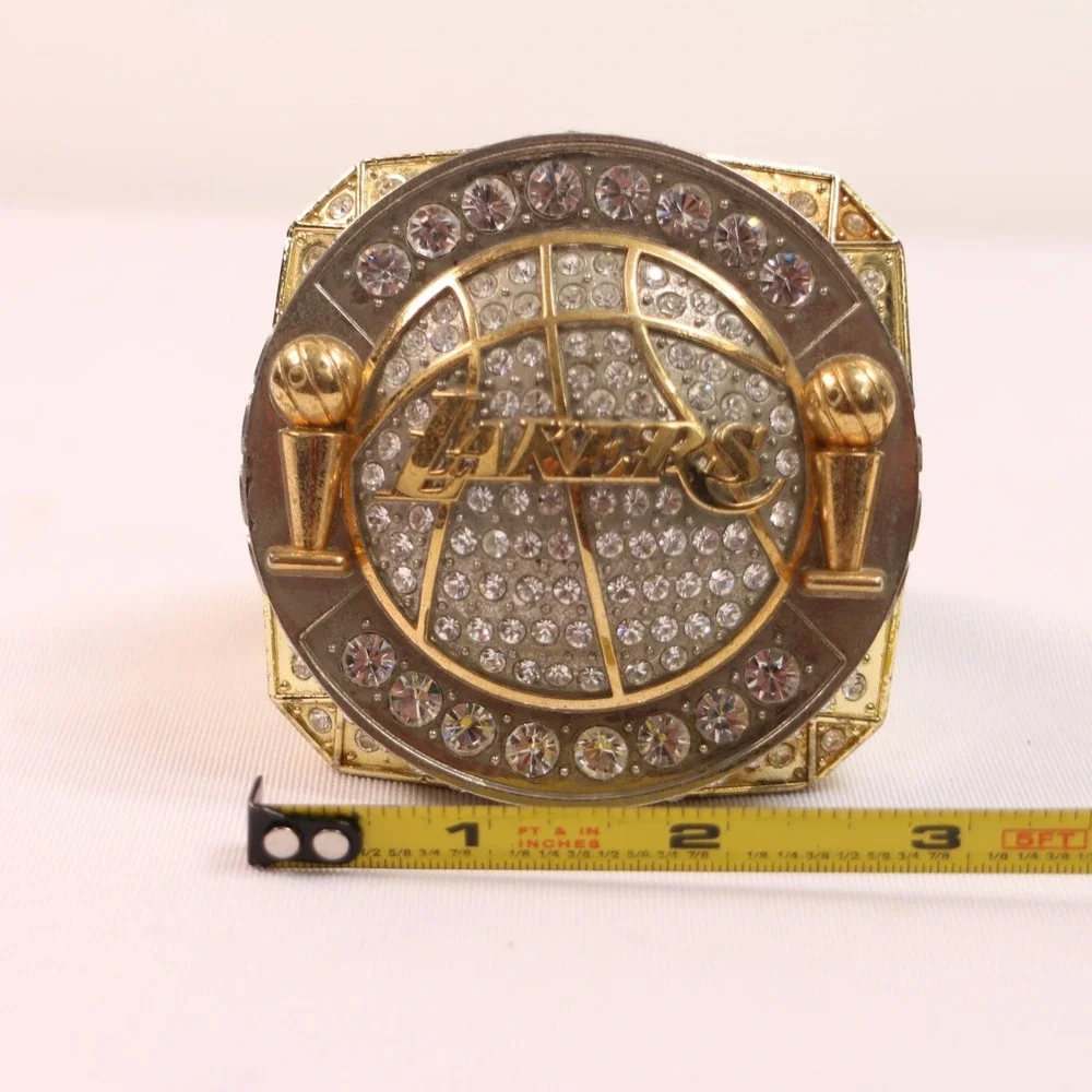 2010 Los Angeles Lakers NBA Championship Paperweight Ring Ticket Holder Prize